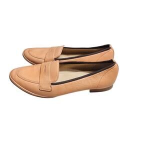 Amalfi by Rangoni Sz 8.5N Pastel Orange Peach Buttery Soft Leather Penny Loafers